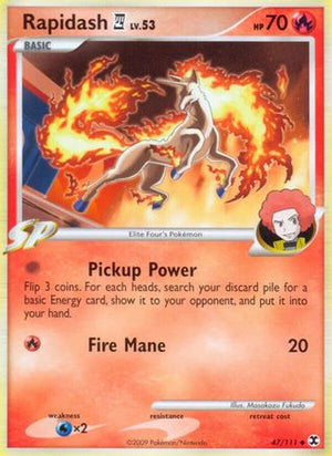 Rapidash E4 47/111 - Rising Rivals Reverse Holofoil - Poke-Collect