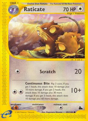 Raticate 89/144 - Skyridge Reverse Holofoil - Poke-Collect