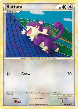 Rattata 64/90 - Undaunted Reverse Holofoil - Poke-Collect