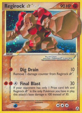 Regirock Star 91/92 - Legend Maker Holofoil - Poke-Collect