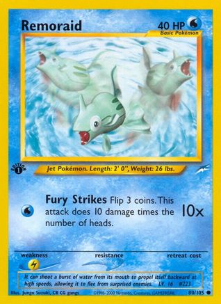 Remoraid 80/105 - Neo Destiny 1st Edition - Poke-Collect