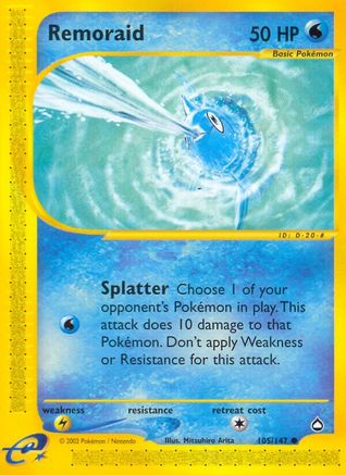 Remoraid 105/147 - Aquapolis Reverse Holofoil - Poke-Collect