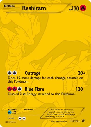 Reshiram (114 Full Art Secret Rare) 114/113 - Legendary Treasures Holofoil - Poke-Collect