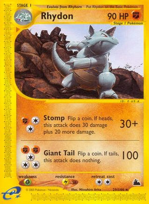 Rhydon (29) 29/144 - Skyridge - Poke-Collect