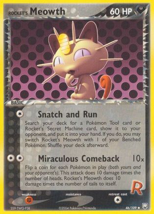 Rocket's Meowth 46/109 - Team Rocket Returns - Poke-Collect