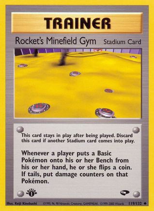 Rocket's Minefield Gym 119/132 - Gym Challenge 1st Edition - Poke-Collect