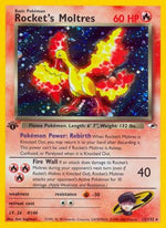 Rocket's Moltres 12/132 - Gym Heroes 1st Edition Holofoil - Poke-Collect