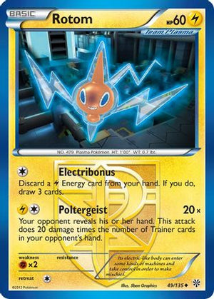 Rotom (Team Plasma) 49/135 - Plasma Storm Reverse Holofoil - Poke-Collect