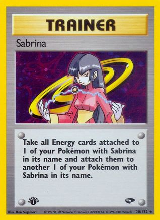 Sabrina (20) 20/132 - Gym Challenge Unlimited Holofoil - Poke-Collect