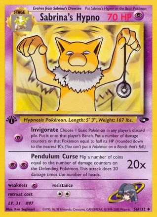 Sabrina's Hypno 56/132 - Gym Challenge 1st Edition - Poke-Collect