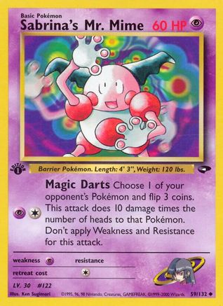 Sabrina's Mr. Mime 59/132 - Gym Challenge Unlimited - Poke-Collect