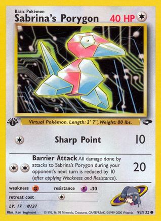 Sabrina's Porygon 98/132 - Gym Challenge Unlimited - Poke-Collect