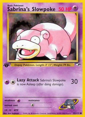 Sabrina's Slowpoke 95/132 - Gym Heroes 1st Edition - Poke-Collect