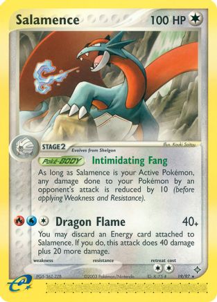 Salamence - 19/97 19/97 - Dragon Reverse Holofoil - Poke-Collect