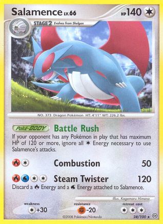Salamence 24/100 - Stormfront Reverse Holofoil - Poke-Collect