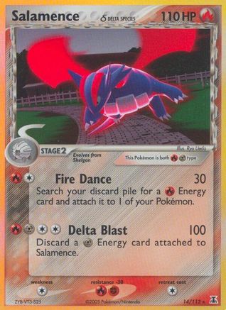 Salamence (Delta Species) 14/113 - Delta Species Reverse Holofoil - Poke-Collect