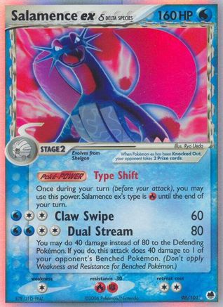 Salamence ex (Delta Species) 98/101 - Dragon Frontiers Holofoil - Poke-Collect