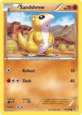 Sandshrew 78/149 - Boundaries Crossed Reverse Holofoil - Poke-Collect