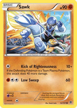 Sawk 52/101 - Plasma Blast Reverse Holofoil - Poke-Collect