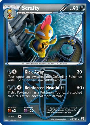 Scrafty (Team Plasma) 86/135 - Plasma Storm Reverse Holofoil - Poke-Collect