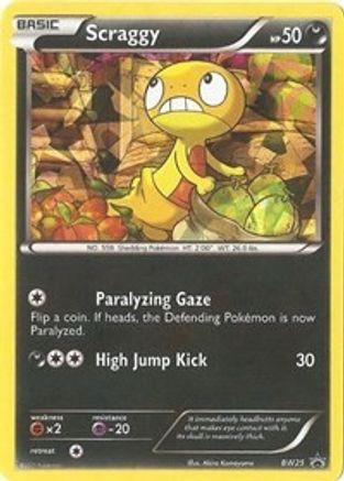 Scraggy - BW25 (Cosmos Holo) BW25/101 - Black and White Promos Holofoil - Poke-Collect