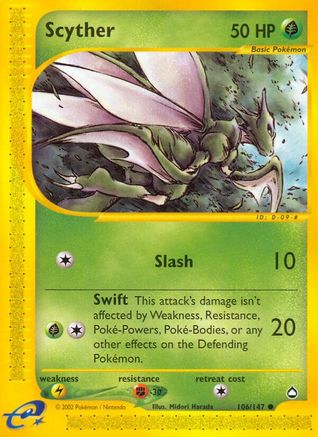 Scyther (106) 106/147 - Aquapolis - Poke-Collect