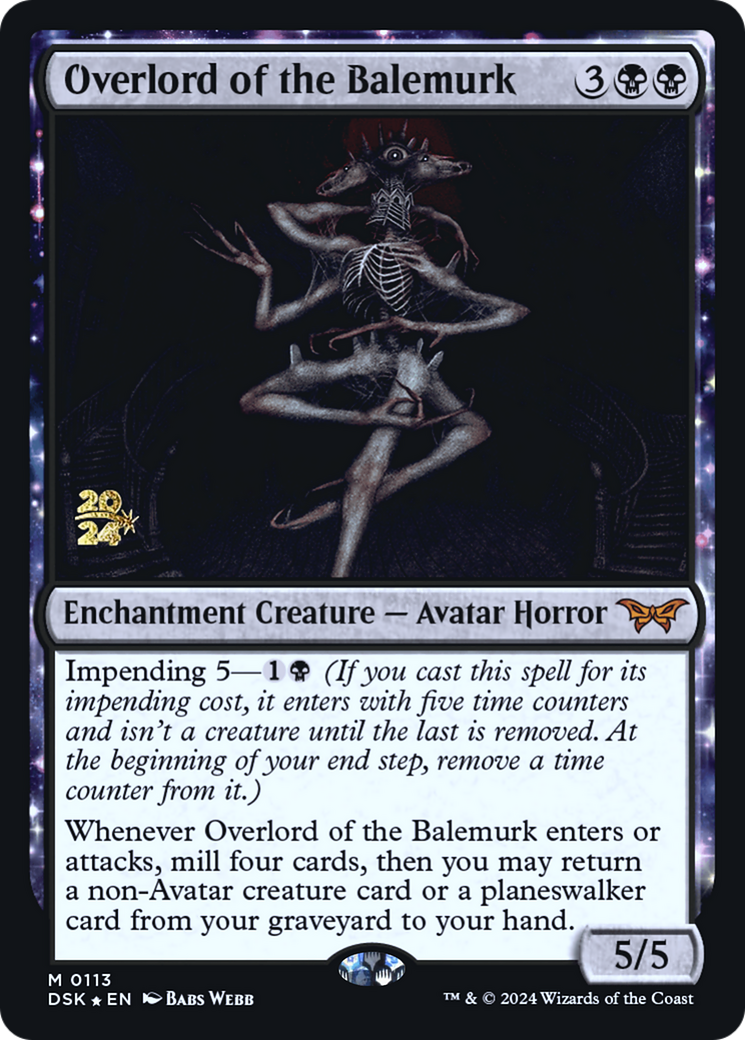 Overlord of the Balemurk (PRE-113) - Duskmourn: House of Horror Promos: (enchantment) Foil - Poke-Collect
