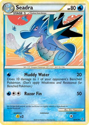 Seadra 40/95 - Unleashed Reverse Holofoil - Poke-Collect