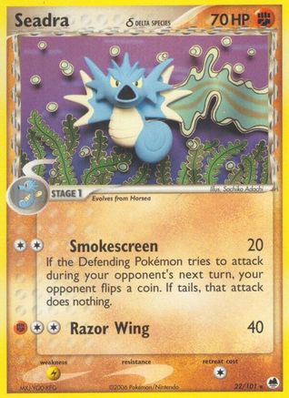 Seadra - 022/101 (Delta Species) 22/101 - Dragon Frontiers - Poke-Collect