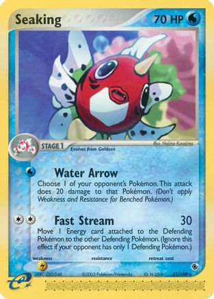 Seaking 21/109 - Ruby and Sapphire Reverse Holofoil - Poke-Collect