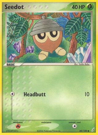 Seedot 60/100 - Crystal Guardians Reverse Holofoil - Poke-Collect