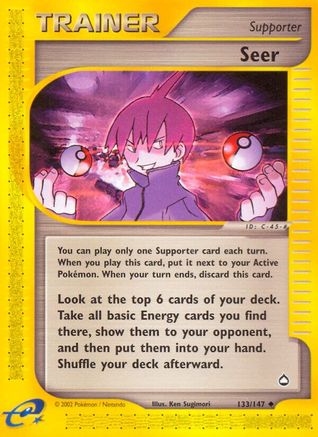 Seer 133/147 - Aquapolis Reverse Holofoil - Poke-Collect