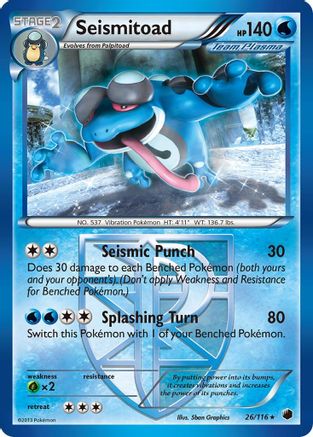 Seismitoad (Team Plasma) 26/116 - Plasma Freeze Reverse Holofoil - Poke-Collect