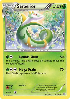 Serperior 13/149 - Boundaries Crossed Reverse Holofoil - Poke-Collect