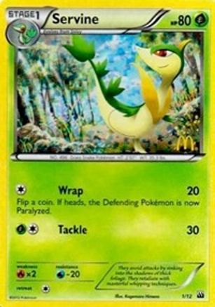 Servine - 1/12 1/12 - McDonalds Promos 2012 Holofoil - Poke-Collect