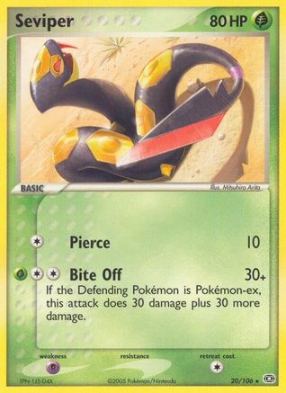Seviper 20/106 - Emerald Reverse Holofoil - Poke-Collect