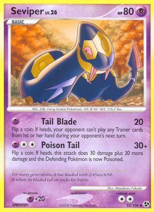 Seviper 52/106 - Great Encounters Reverse Holofoil - Poke-Collect