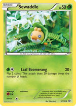 Sewaddle (9) 9/113 - Legendary Treasures Reverse Holofoil - Poke-Collect
