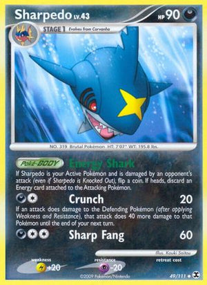 Sharpedo 49/111 - Rising Rivals Reverse Holofoil - Poke-Collect