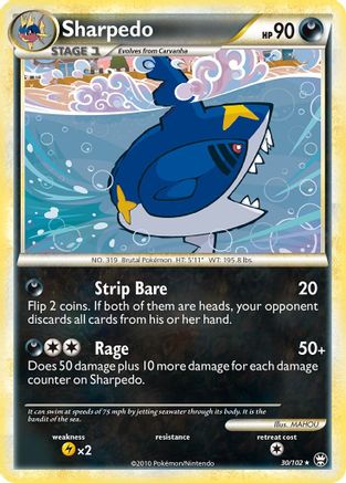Sharpedo 30/102 - Triumphant Reverse Holofoil - Poke-Collect