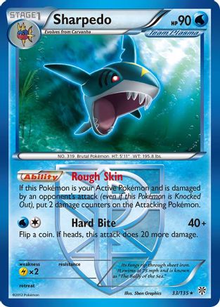 Sharpedo (Team Plasma) 33/135 - Plasma Storm Reverse Holofoil - Poke-Collect