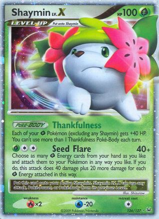 Shaymin Lv.X (Land Forme) 126/127 - Platinum Holofoil - Poke-Collect