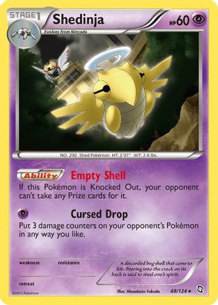 Shedinja 48/124 - Dragons Exalted Reverse Holofoil - Poke-Collect