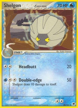 Shelgon (Delta Species) 38/101 - Dragon Frontiers - Poke-Collect