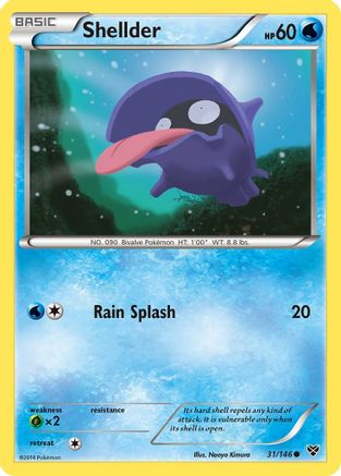 Shellder 31/146 - XY Base Set Reverse Holofoil - Poke-Collect