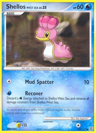 Shellos West Sea 107/132 - Secret Wonders Reverse Holofoil - Poke-Collect