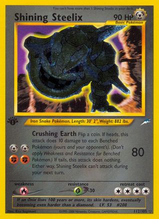 Shining Steelix 112/105 - Neo Destiny 1st Edition Holofoil - Poke-Collect