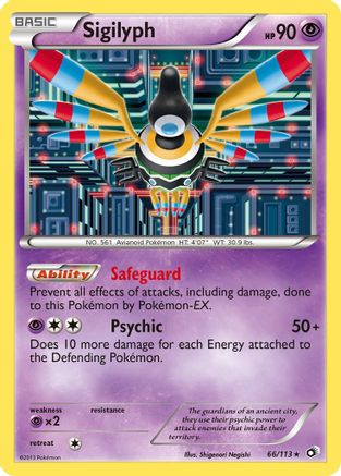 Sigilyph 66/113 - Legendary Treasures Holofoil - Poke-Collect