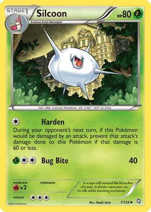 Silcoon 7/124 - Dragons Exalted Reverse Holofoil - Poke-Collect