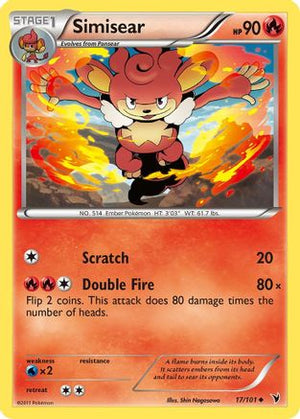 Simisear 17/101 - Noble Victories Reverse Holofoil - Poke-Collect